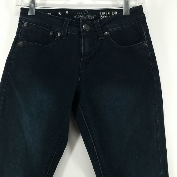 Lola Jeans Womens Size 00 Capris Crop 4 Way Fit 360 Comfort Regular Rise Blue - Picture 2 of 11